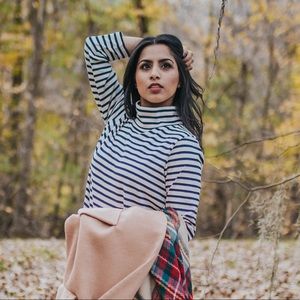 Black and white striped sweater